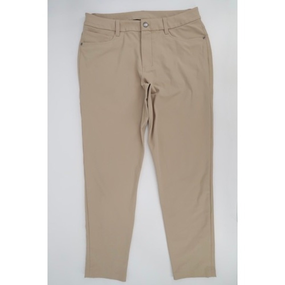 Lululemon ABC Pants Mens 32 Khaki‎ Slim Fit Warpstreme Chino Performance 32x29